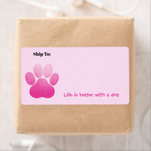Puppy Pawprint / Pink On Pink / Life Is Better Dog