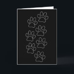 Puppy Paws Dog Prints Dad Pup Mom Good Boy New Res Card<br><div class="desc">Puppy Paws Dog Prints Dad Pup Mom Good Boy New Rescue Premium</div>