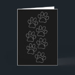 Puppy Paws Dog Prints Dad Pup Mom Good Boy New Res Card<br><div class="desc">Puppy Paws Dog Prints Dad Pup Mom Good Boy New Rescue Premium</div>