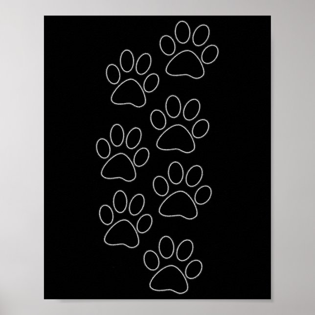Puppy Paws Dog Prints Dad Pup Mum Good Boy New Res (Front)
