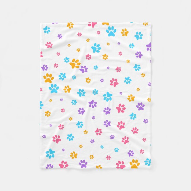 Puppy Paws Fleece Blanket (Front)
