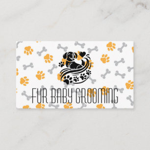 Puppy Paws Heart Grooming Bones Business Card