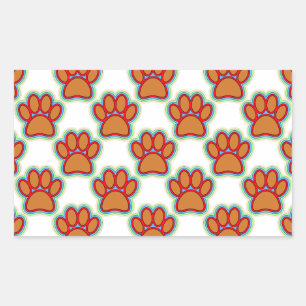 Puppy Paws Rectangular Sticker
