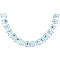 Puppy Pawty Birthday Party bunting banner blue