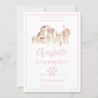 Puppy Pawty Pink Dog Theme Girl Birthday Party