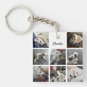 Puppy Photo Collage Cute Dog or Pet Key Ring