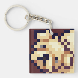 Puppy Pixelart, Pixel Art Key Ring