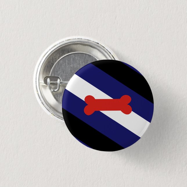 Puppy Play Pride Flag 3 Cm Round Badge (Front & Back)
