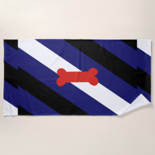 Puppy Play Pride Flag Beach Towel