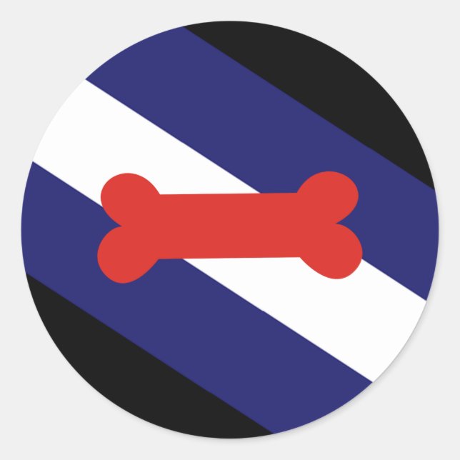 Puppy Play Pride Flag Classic Round Sticker (Front)