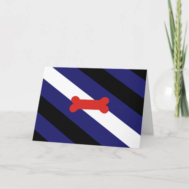 Puppy Play Pride Flag Holiday Card (Front)