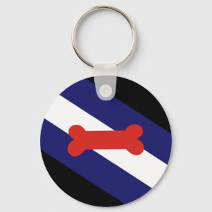 Puppy Play Pride Flag Key Ring
