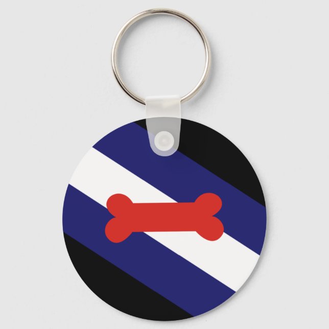 Puppy Play Pride Flag Key Ring (Front)