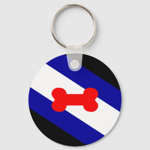 Puppy Play Pride Flag Key Ring