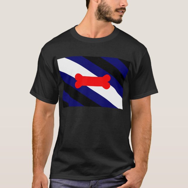 Puppy Play Pride Flag Men's Basic Dark T-Shirt (Front)