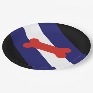 Puppy Play Pride Flag Paper Plate