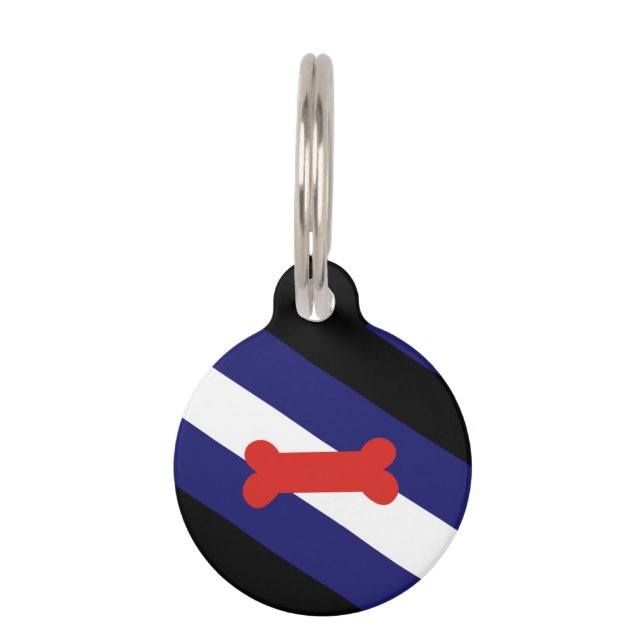 Puppy Play Pride Flag Pet Tag (Front)