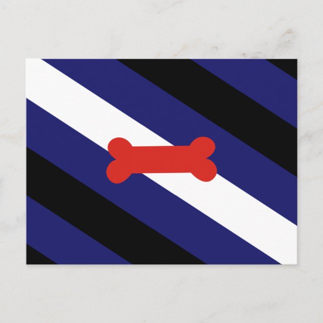 Puppy Play Pride Flag Postcard (Front)