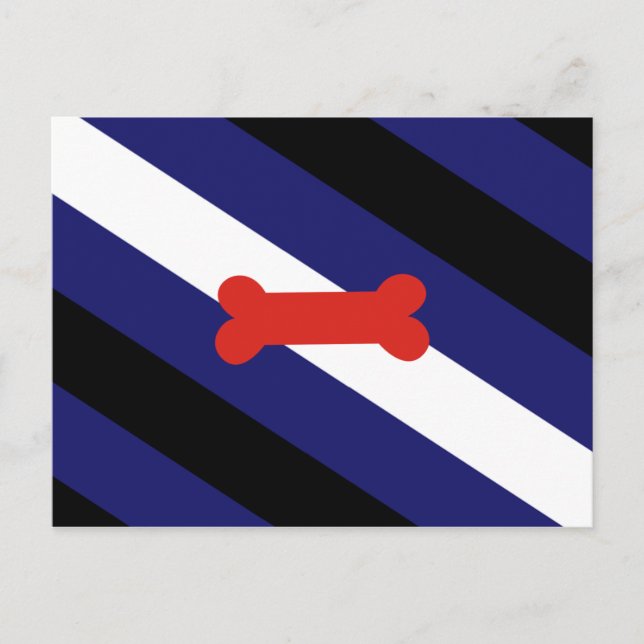 Puppy Play Pride Flag Postcard (Front)