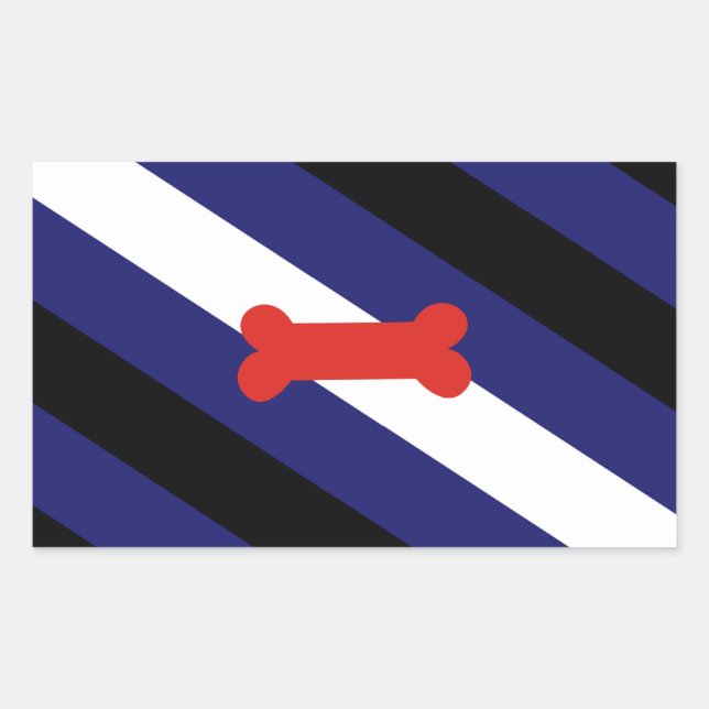 Puppy Play Pride Flag Rectangular Sticker (Front)