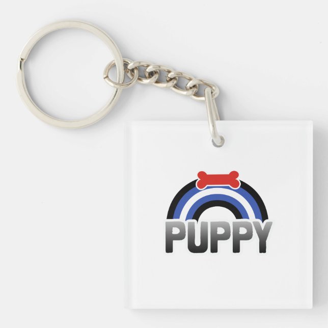 Puppy Play Pride Key Ring (Front)