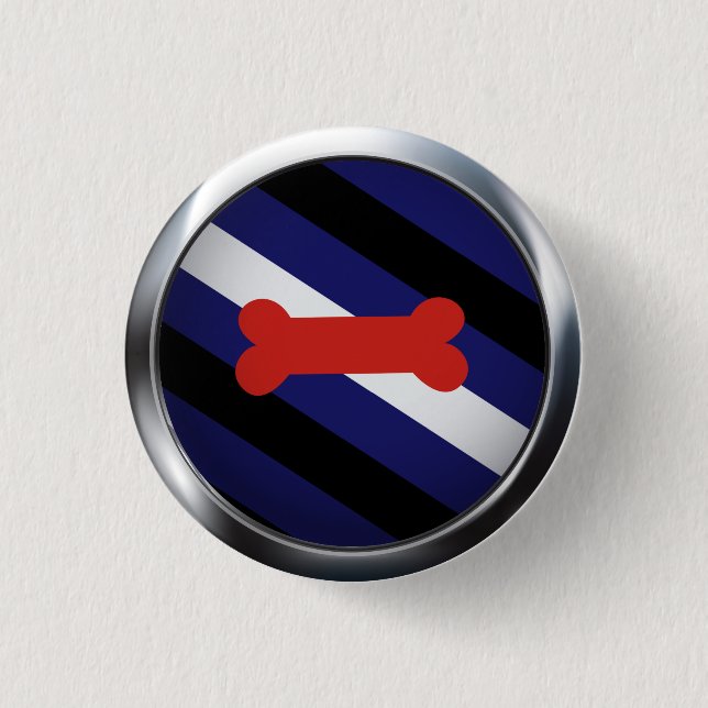 PUPPY PLAY PRIDE MEDALLION 3 CM ROUND BADGE (Front)