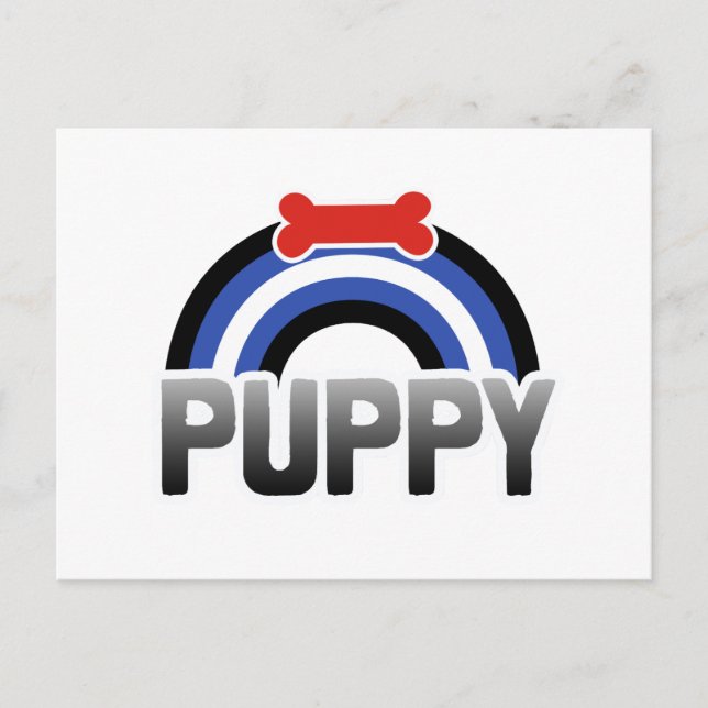 Puppy Play Pride Postcard (Front)