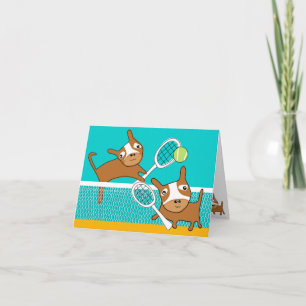 Puppy Play Tennis Blank Card 2
