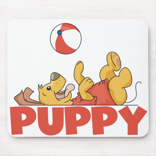 Puppy Plays  Mouse Mat (Front)