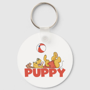Puppy Plays TShirts and Gifts Key Ring
