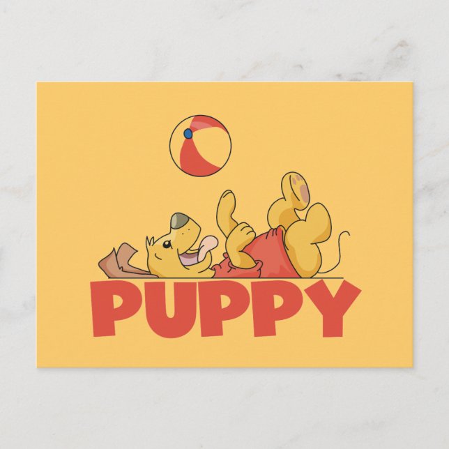Puppy Plays TShirts and Gifts Postcard (Front)