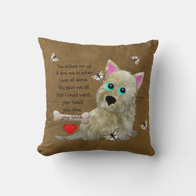 Puppy Poem Cushion (Front)