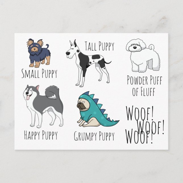 Puppy Poem Postcard (Front)