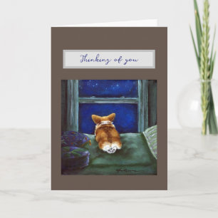 Puppy Ponders Folded Note Card