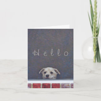 Puppy Popping Up to Say Hello! Card