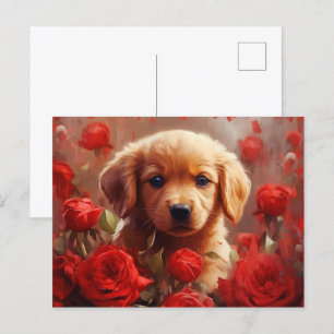 puppy postcard