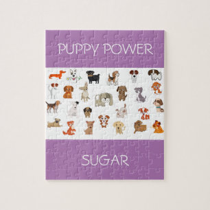 "PUPPY POWER" puzzle with custom name of puppy.
