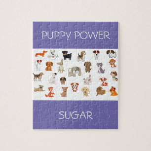 "PUPPY POWER" puzzle with custom name of puppy.