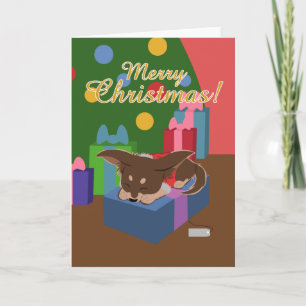Puppy Present Holiday Card