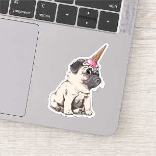 Puppy Pugs Aspiring Unicorn Pattern