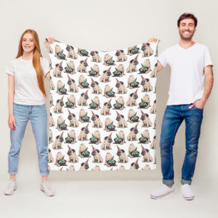 Puppy Pugs   Aspiring Unicorn Pattern Fleece Blanket