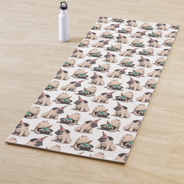 Puppy Pugs | Aspiring Unicorn Pattern Yoga Mat (In Situ)