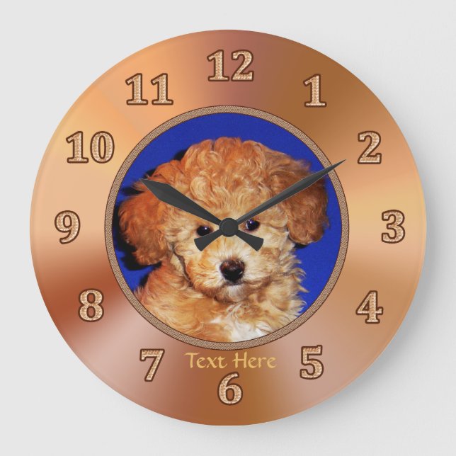 Puppy Room Ideas w/ Cute Puppy Clock or YOUR PHOTO (Front)