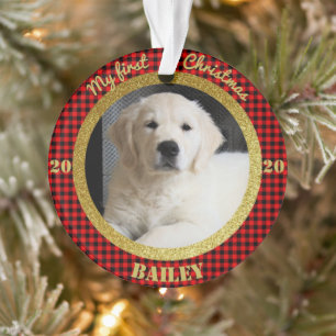 Puppy’s First Christmas Photo Ornament