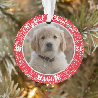 Puppy’s First Christmas Photo Ornament