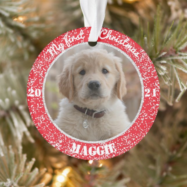Puppy’s First Christmas Photo Ornament (Tree)