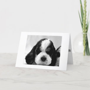 PUPPY SAYS "SAY IT ISN'T SO "OVER THE HILL?" CARD