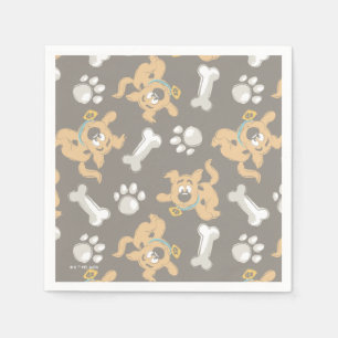 Puppy Scooby-Doo Bone & Paw Print Pattern Napkin