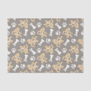 Puppy Scooby-Doo Bone & Paw Print Pattern Tissue Paper
