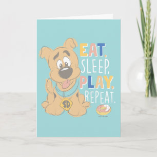 Puppy Scooby-Doo "Eat, Sleep, Play, Repeat" Card